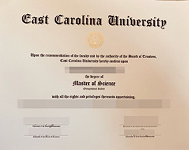 purchase realistic East Carolina University degree