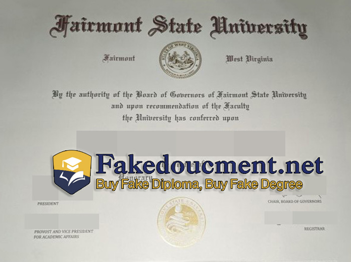 purchase realistic Fairmont State University diploma