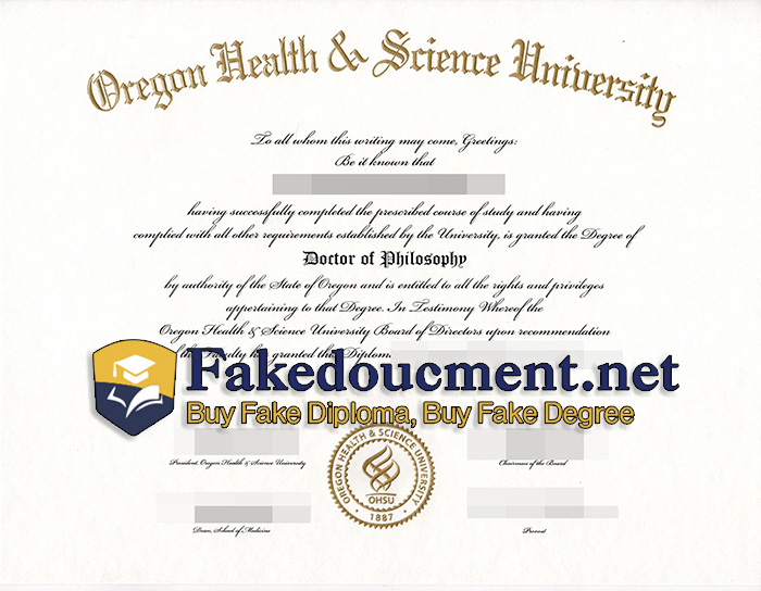 purchase realistic Oregon Health & Science University diploma