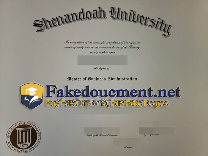 purchase realistic Shenandoah University diploma