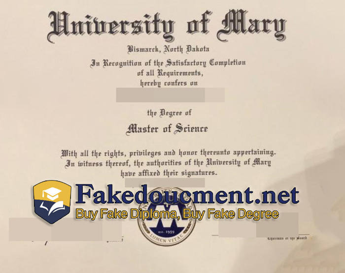 purchase realistic University of Mary diploma