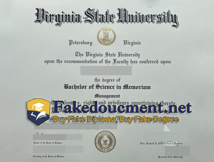 purchase realistic Virginia State University diploma