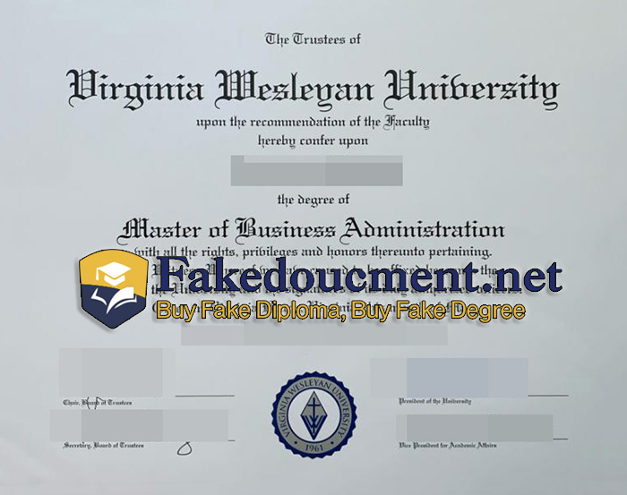 purchase realistic Virginia Wesleyan University diploma
