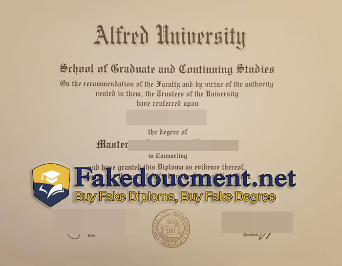 purchase realistic Alfred University diploma