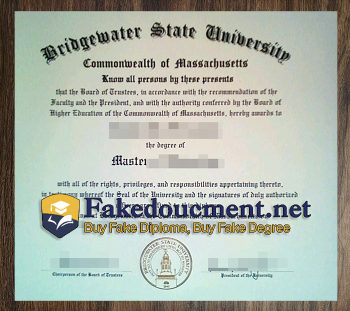 purchase realistic Bridgewater State University diploma