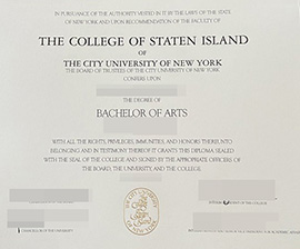 purchase realistic CUNY College of Staten Island degree