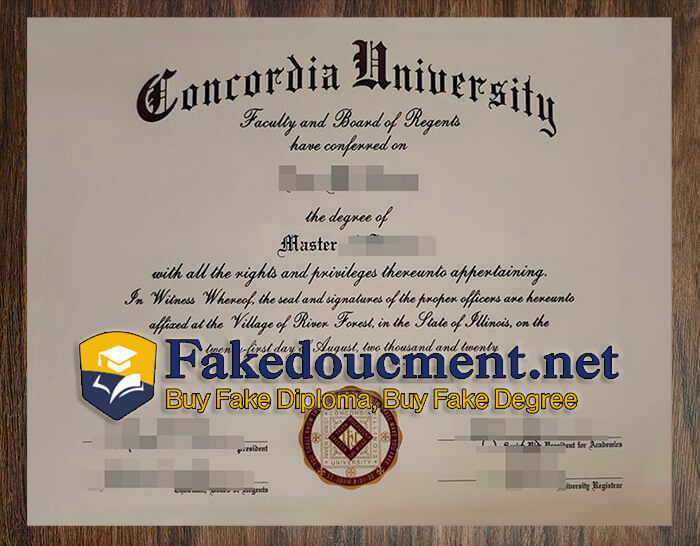 purchase realistic Concordia University Chicago diploma