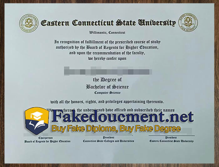 purchase realistic Eastern Connecticut State University diploma