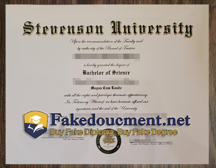 purhase realistic Stevenson University diploma