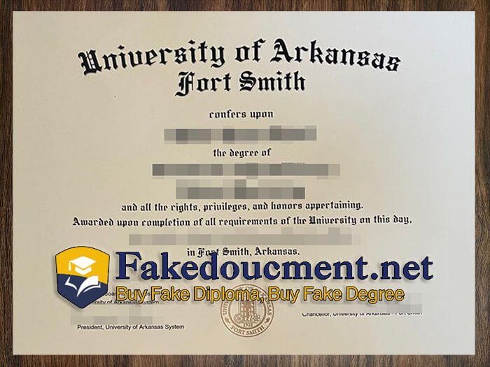 purchase realistic University of Arkansas Fort Smith diploma