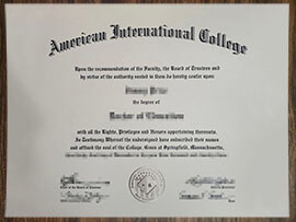 purchase realsitic American International College degree