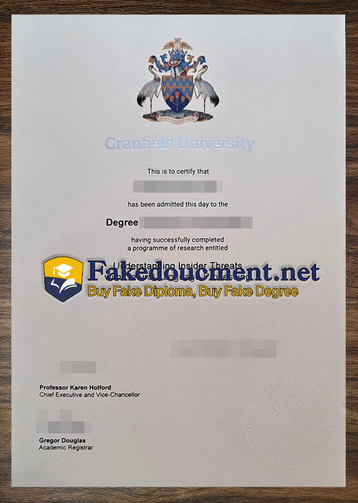 purchase realistic Cranfield University diploma