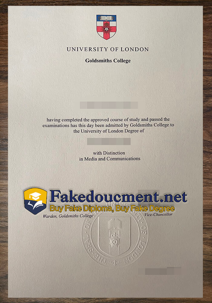 purchase realistic Goldsmiths, University of London diploma