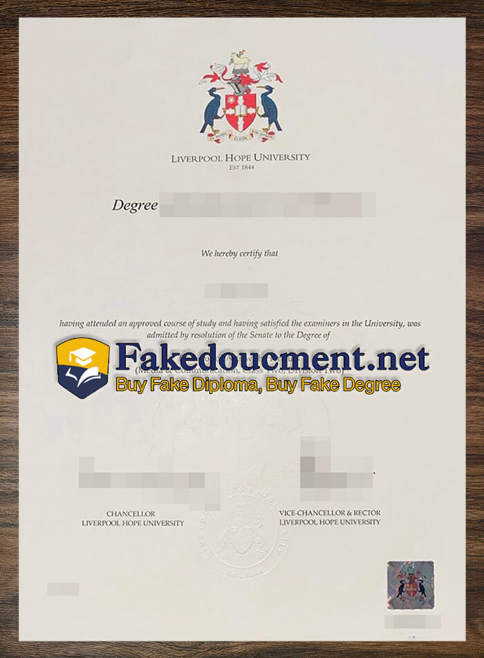purchase realistic Liverpool Hope University diploma