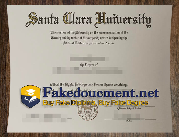 purchase realistic Santa Clara University diploma