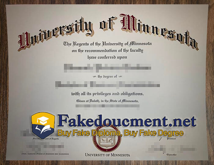 purchase realistic University of Minnesota Duluth diploma