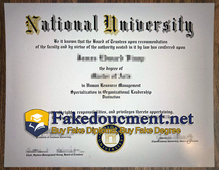purchase realistic National University diploma