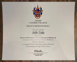 purchase realistic Vanier College degree
