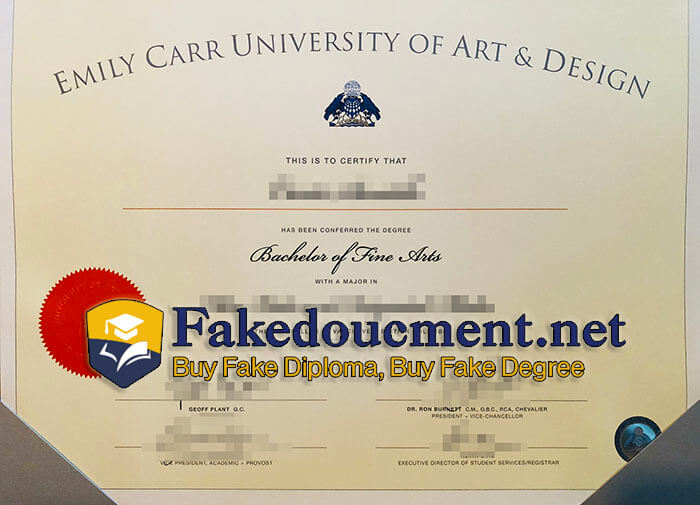 purchase realistic Emily Carr University of Art & Design diploma