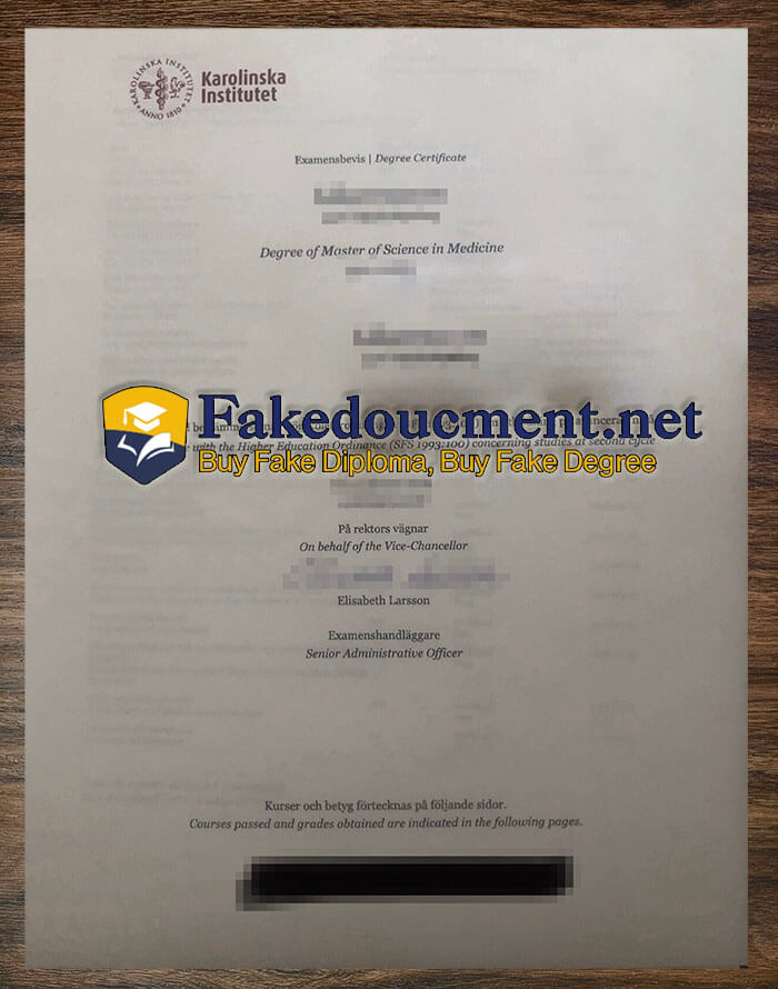 purchase realistic Karolinska Institutet certificate