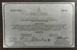 purchase realistic Journeyman Certificate Card