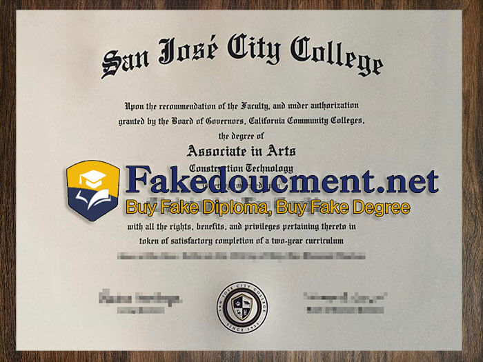 purchase realistic San Jose City College diploma