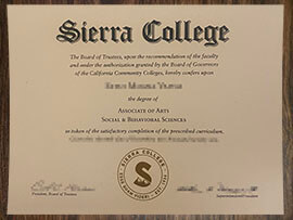 purchase realistic Sierra College degree