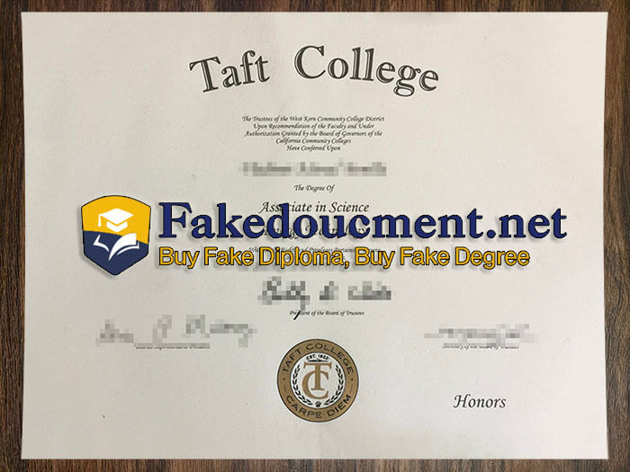 purchase realistic Taft College diploma