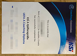 purchase realistic Croatian UEFA A coaching diploma degree