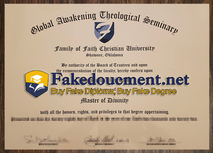 purchase realistic Global Awakening Theological Seminary diploma