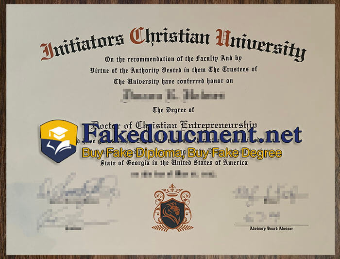 purchase realistic Initiators Christian University diploma