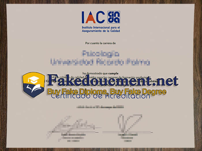 purchase realistic Instituto Internacional Para el Aseguramiento de la Calidad certificate