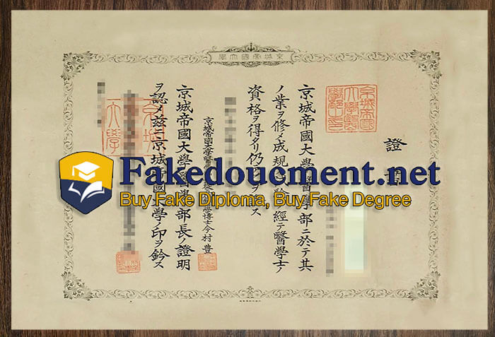 purchase realistic Keijo Imperial University degree