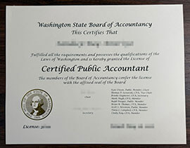purchase realistic Washington State Board of Accountancy certificate