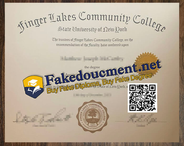 purchase realistic Finger Lakes Community College diploma