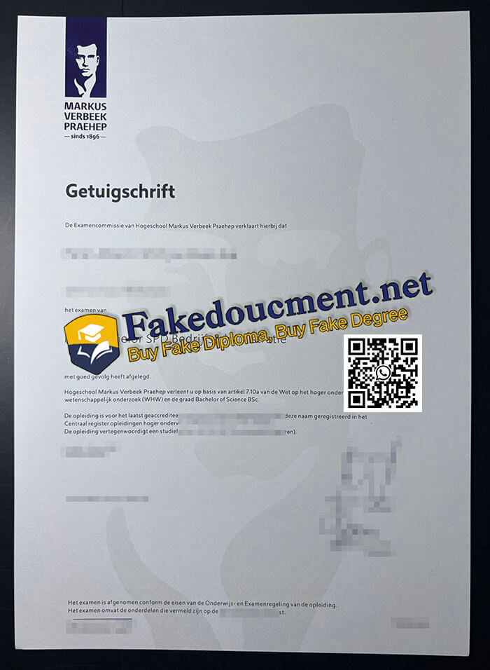 purchase realistic Markus Verbeek Praehep Getuigschrift