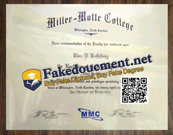 purchase realistic Miller Motte College diploma