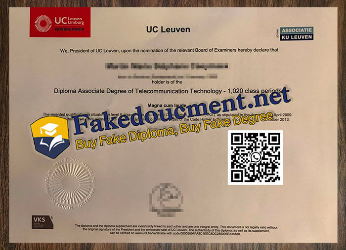 purchase realistic UC Leuven Limburg diploma