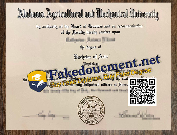 purchase realistic Alabama A&M University diploma