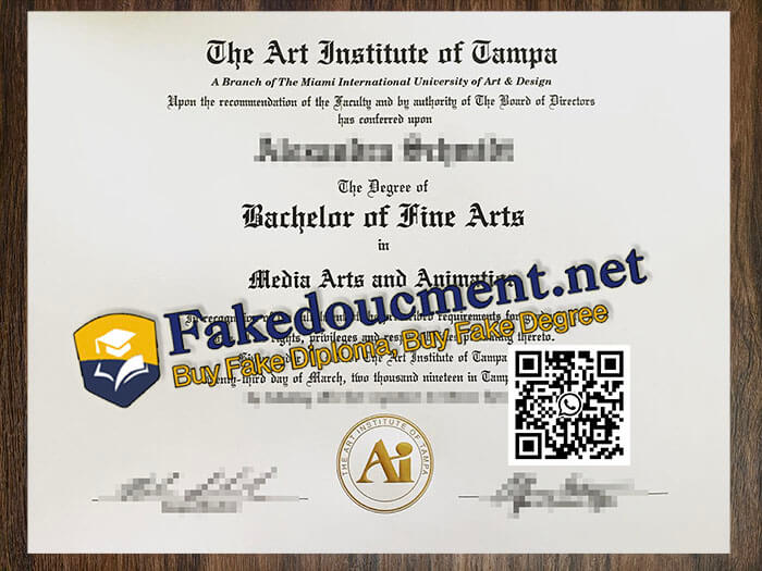 purchase realistic Art Institute of Tampa diploma