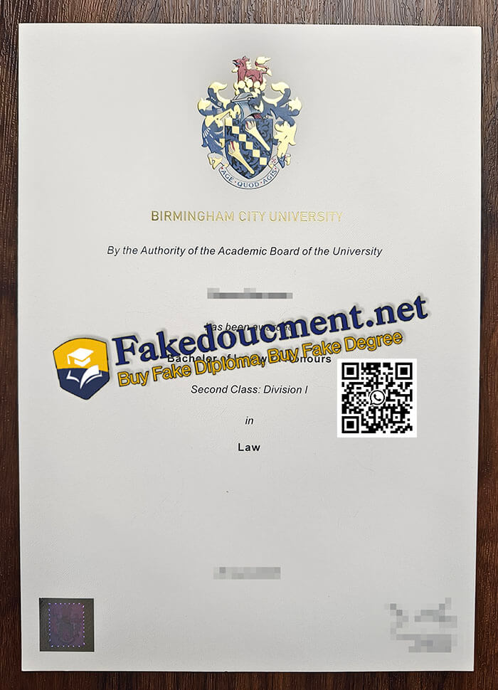 purchase realistic Birmingham City University diploma