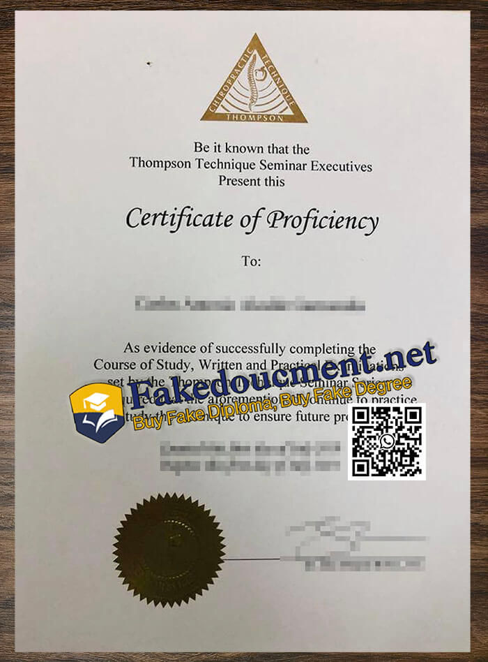 purchase realistic Certificate Technique Thompson