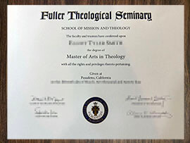 purchase realistic Fuller Theological Seminary degree