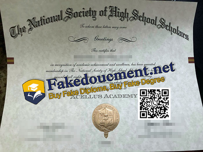 purchase realistic National Society of High School Scholars diploma