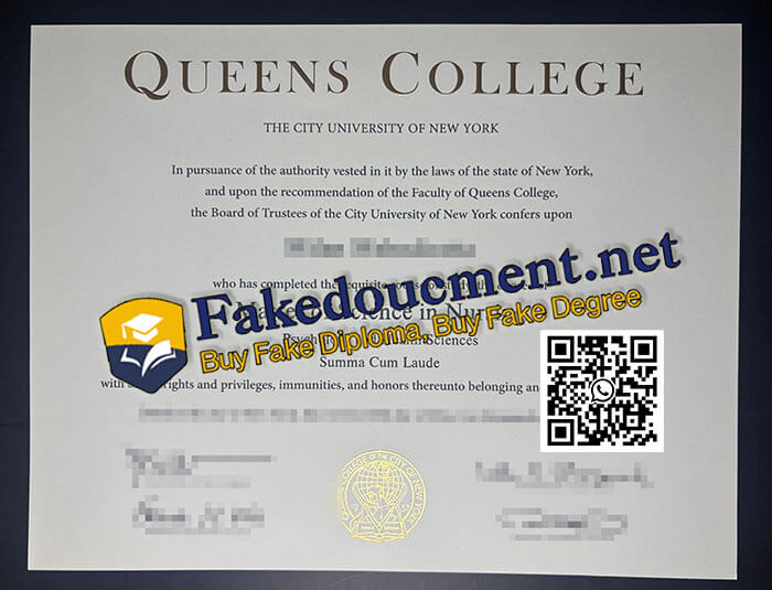 purchase realistic Queens College diploma