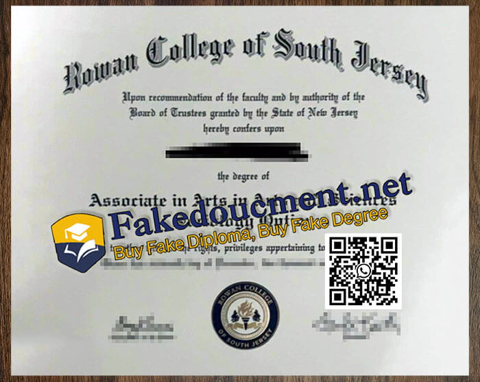 purchase realistic Rowan College of South Jersey diploma