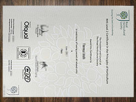 purchase realistic Royal Horticultural Society diploma