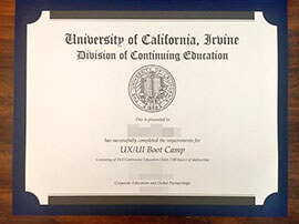 purchase realistic University of California Irvine Division of Continuing Education certificate