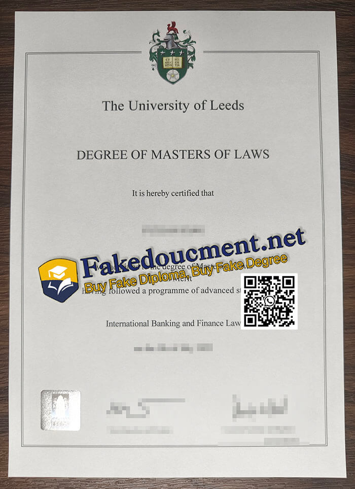 purchase realistic University of Leeds diploma