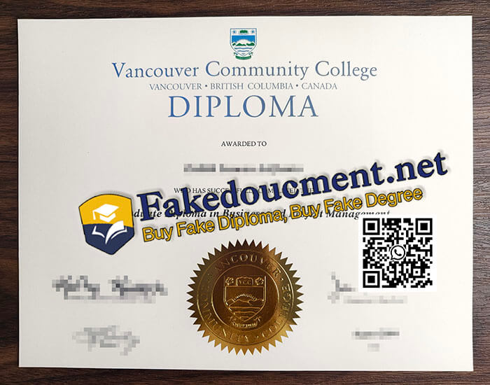 purchase realistic Vancouver Community College diploma